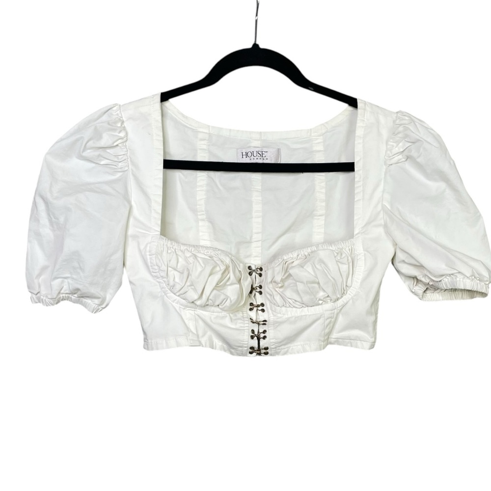 House of CB White Corset Top